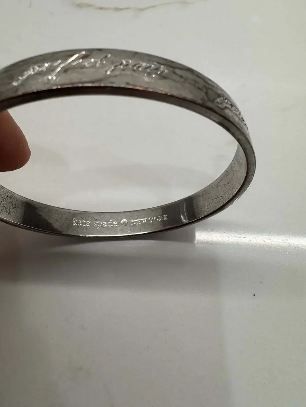 Kate Spade New York 'Partners in Crime 'Perfect Pair' Inscribed Bangle Bracelet - Picture 5 of 6
